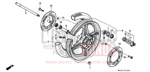 ROUE AVANT CB450SJ de 1988